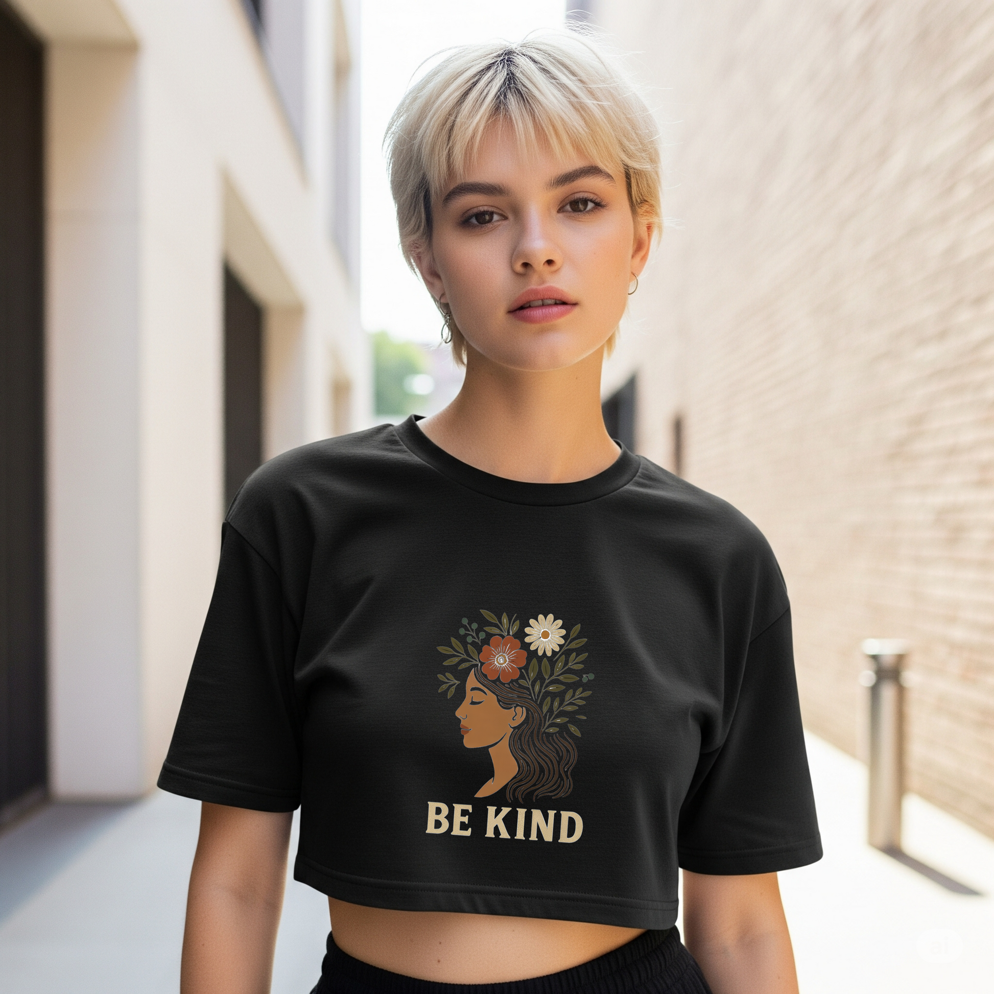 Be Kind | Women's Printed Crop Top