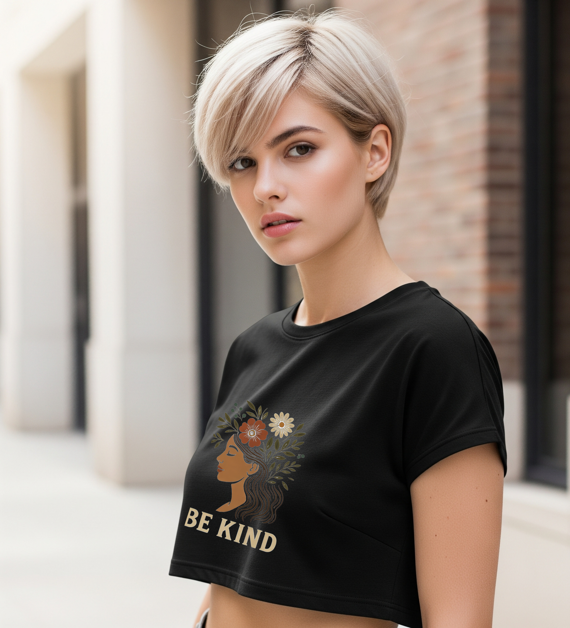 Be Kind | Women's Printed Crop Top
