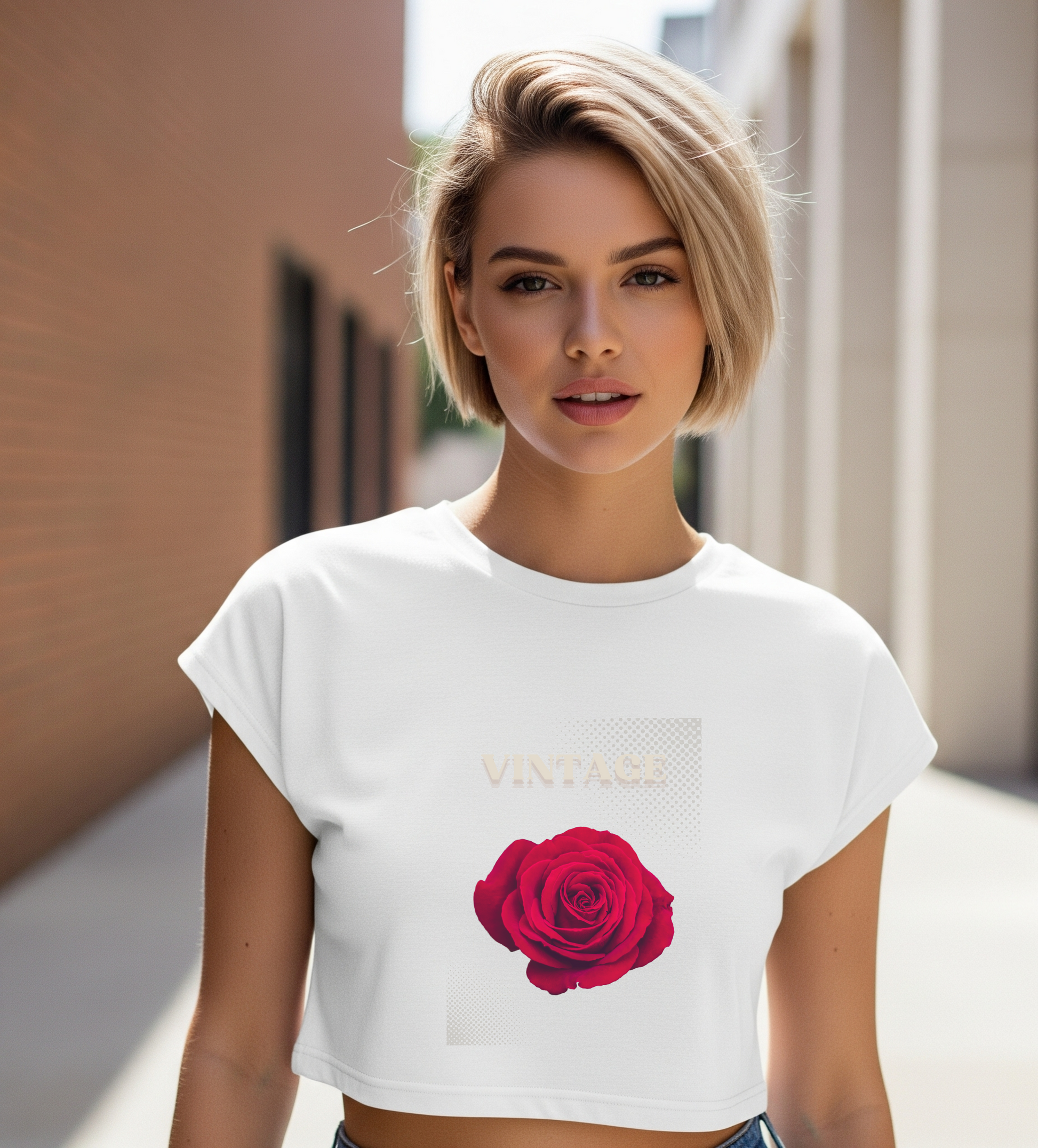 Vintage | Women's Printed Crop Top