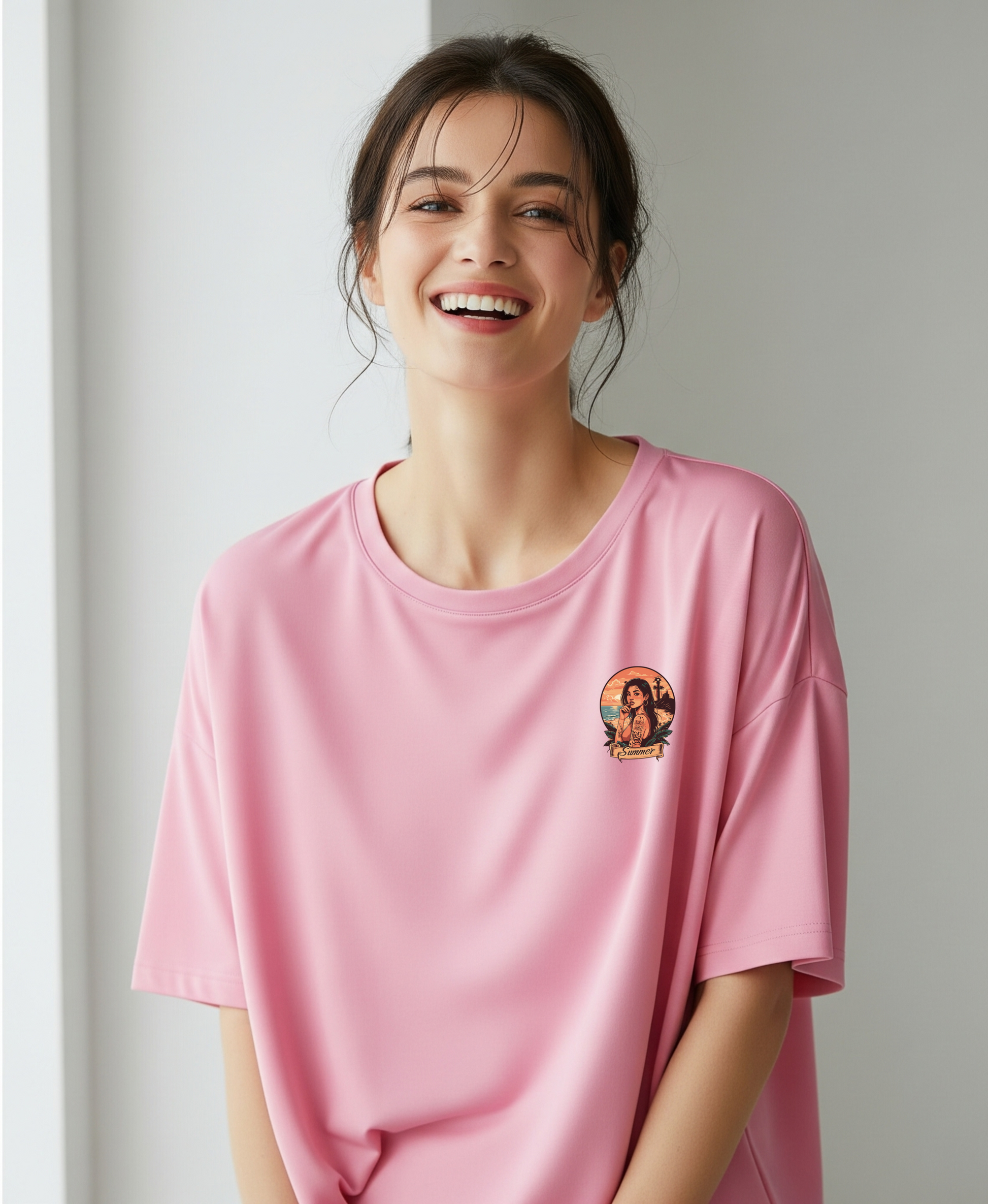 Summer Vibes | Women Oversized printed T-Shirt