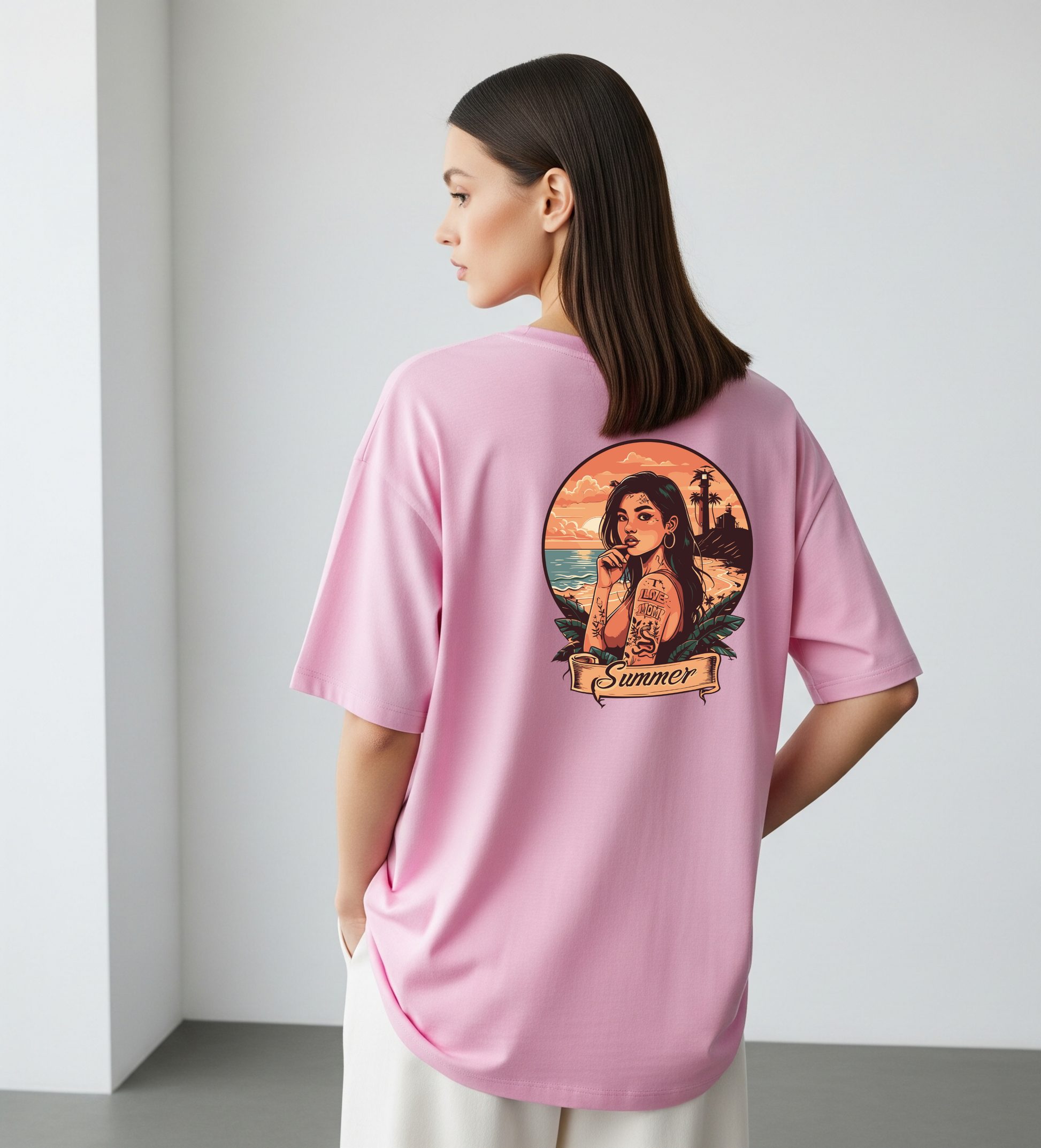 Summer Vibes | Women Oversized printed T-Shirt