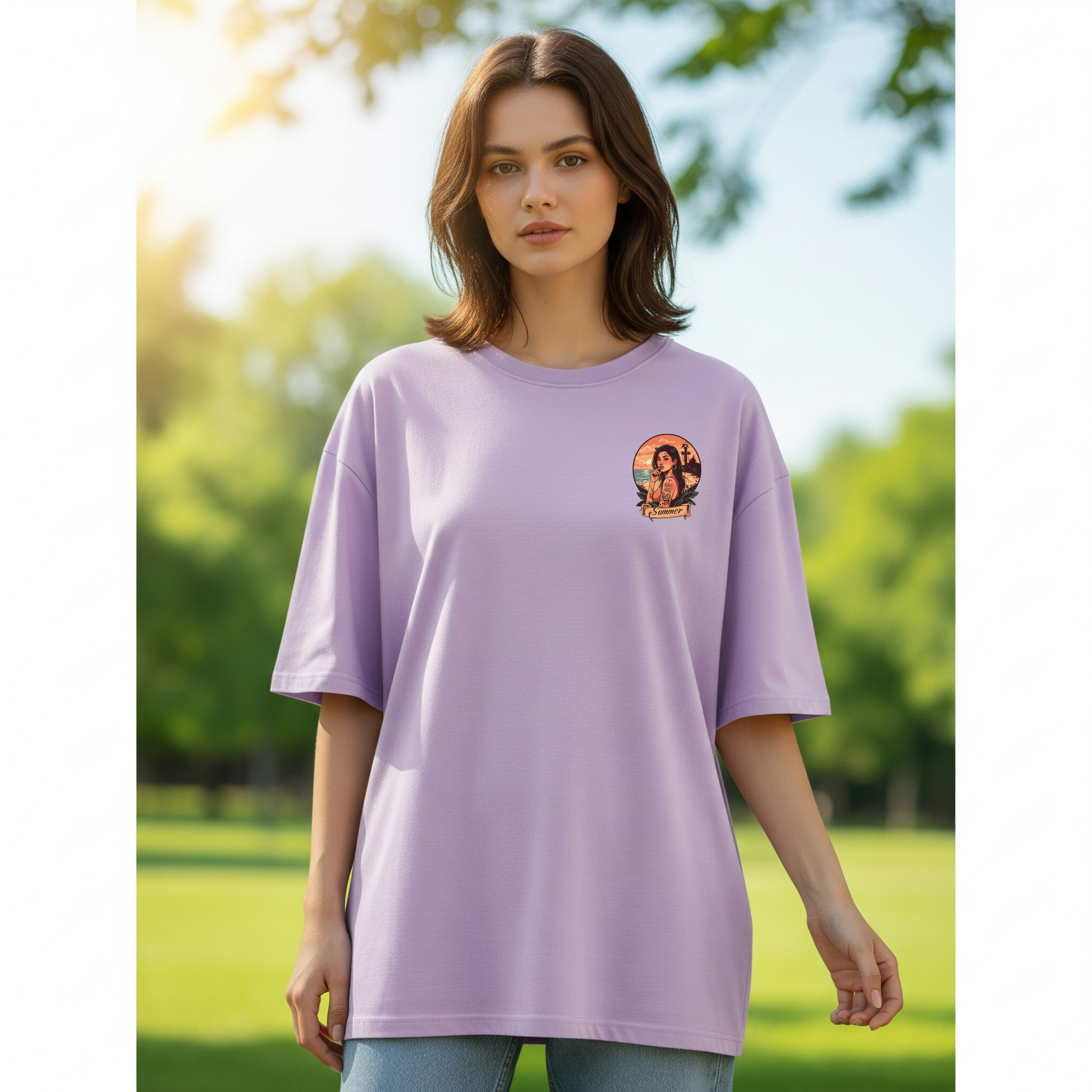 Summer Vibes | Women Oversized printed T-Shirt