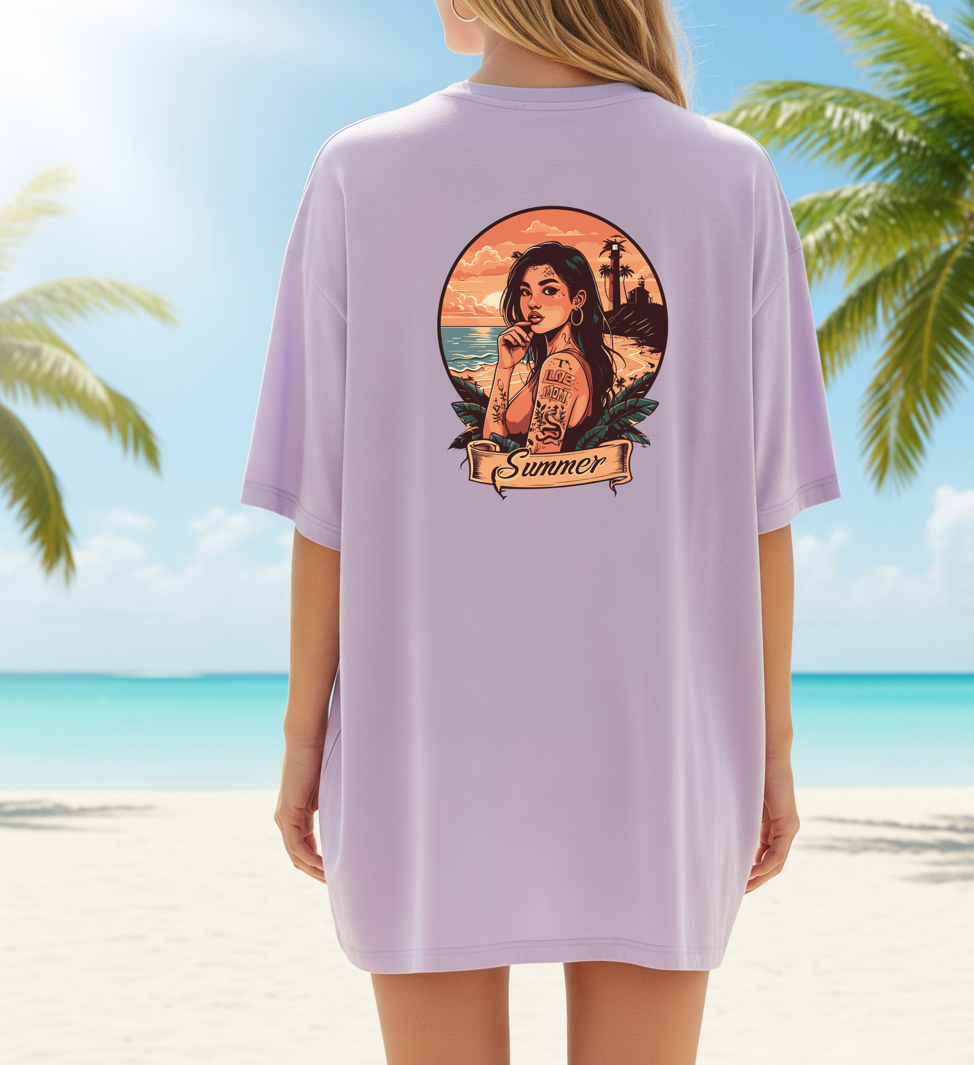 Summer Vibes | Women Oversized printed T-Shirt