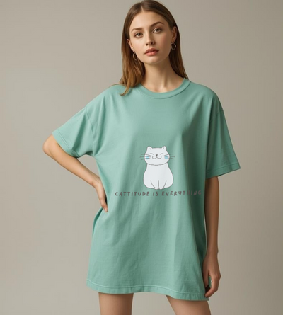 CATITUDE | Women's Oversized T-Shirt