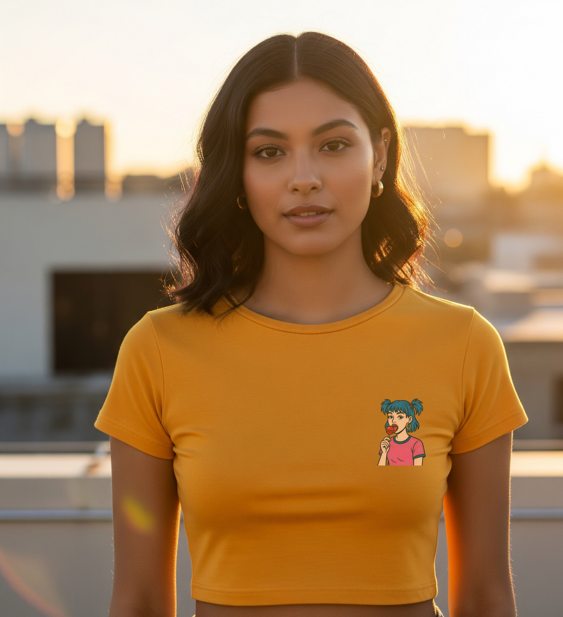 Lolipop | Women's Printed Crop Top