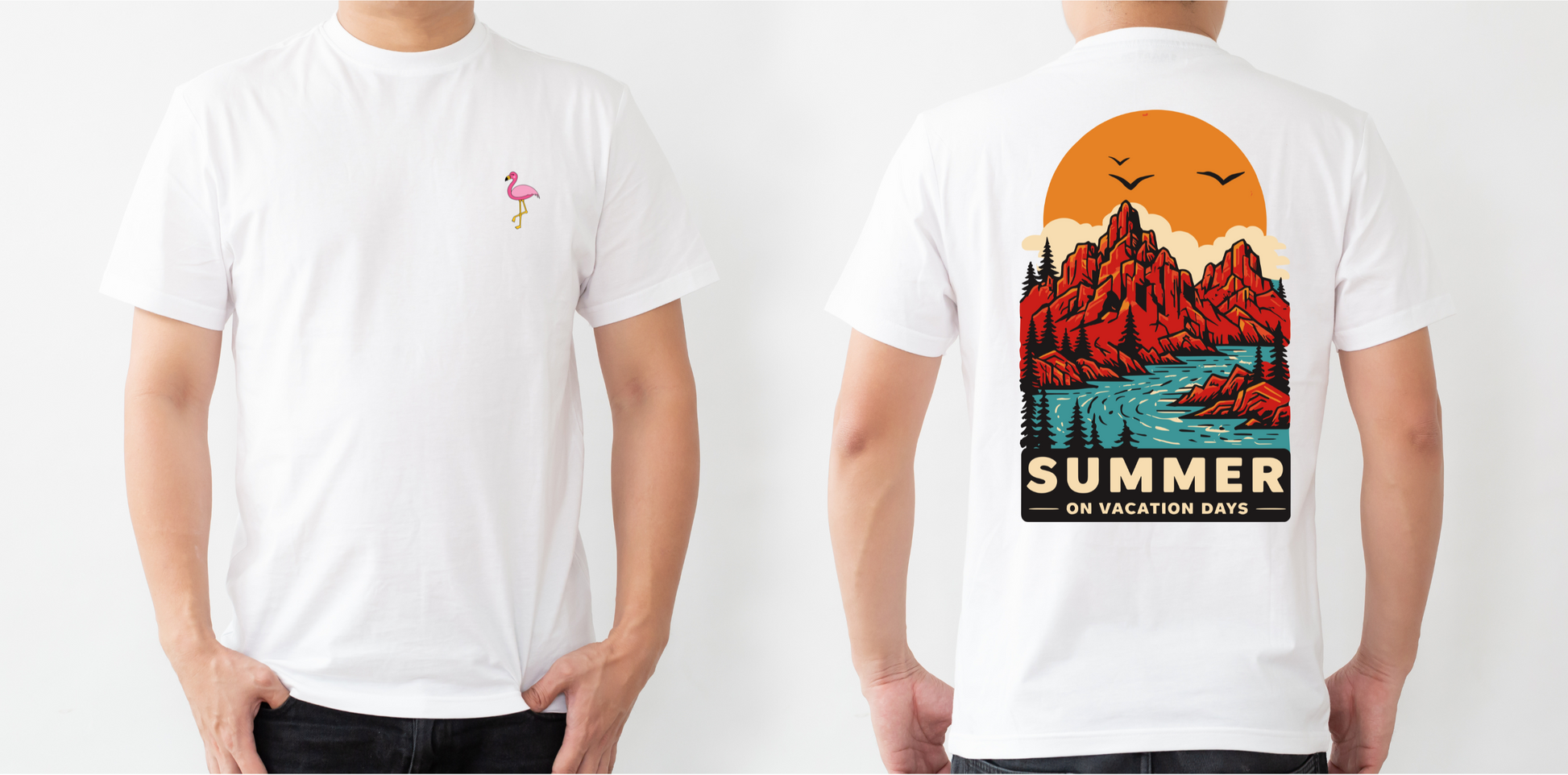 River Holiday | Men Oversized Printed T-Shirt