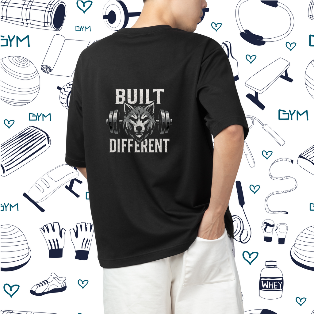 Built Different | Men Oversized Printed T-Shirt
