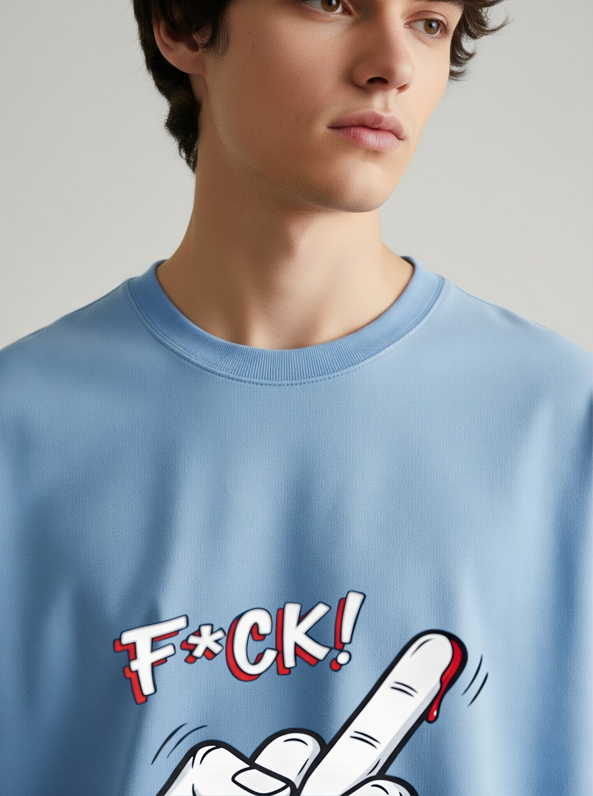 Fcuk | Men's Oversized Printed T-Shirt