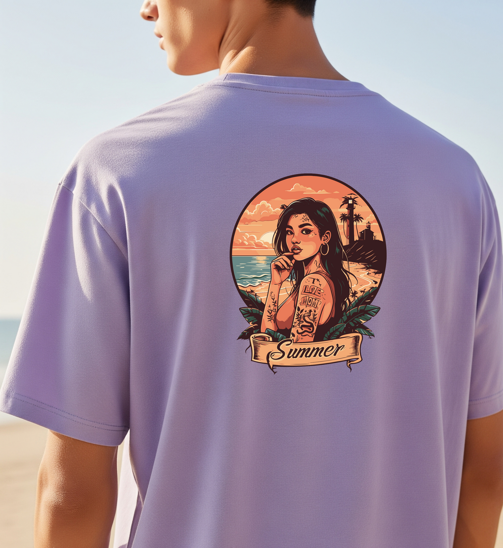 Summer Vibes | Men Oversized printed T-Shirt