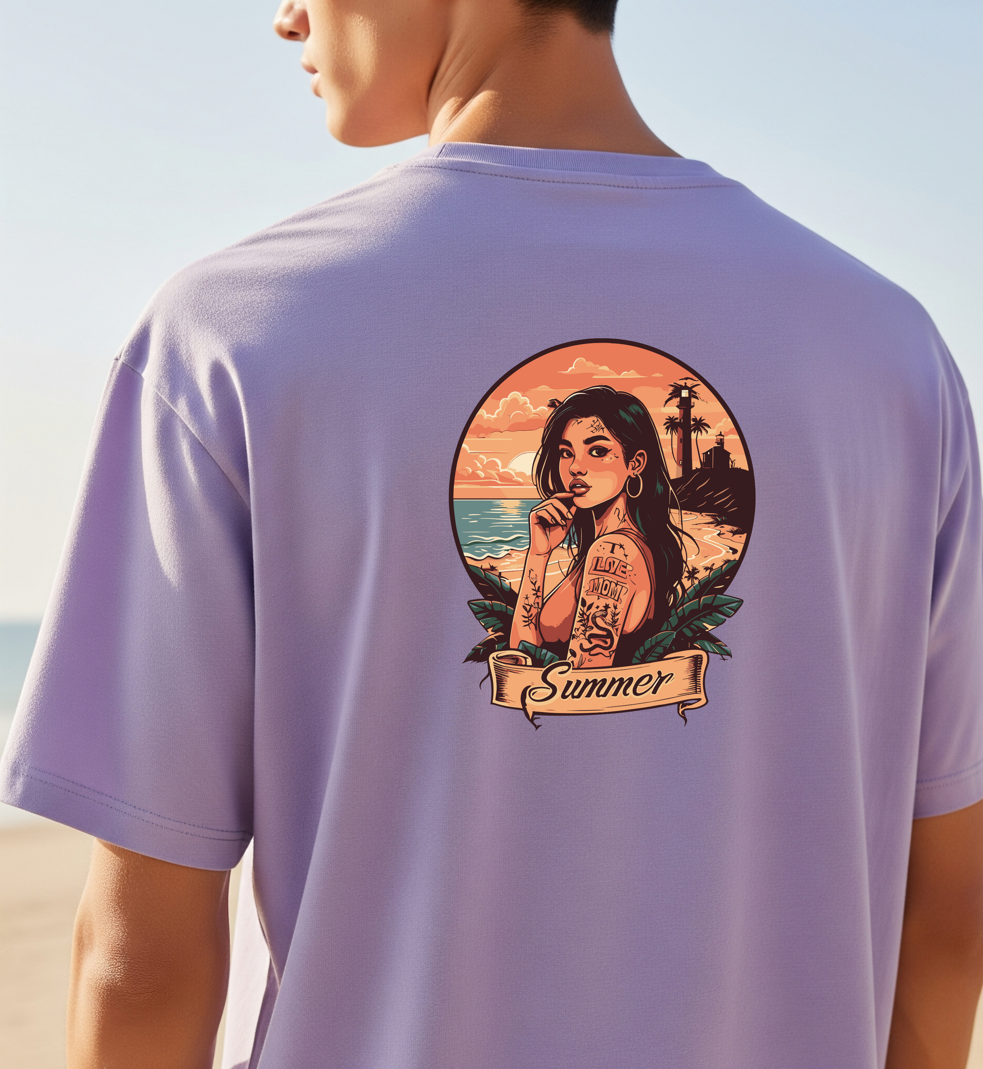 Summer Vibes | Men Oversized printed T-Shirt