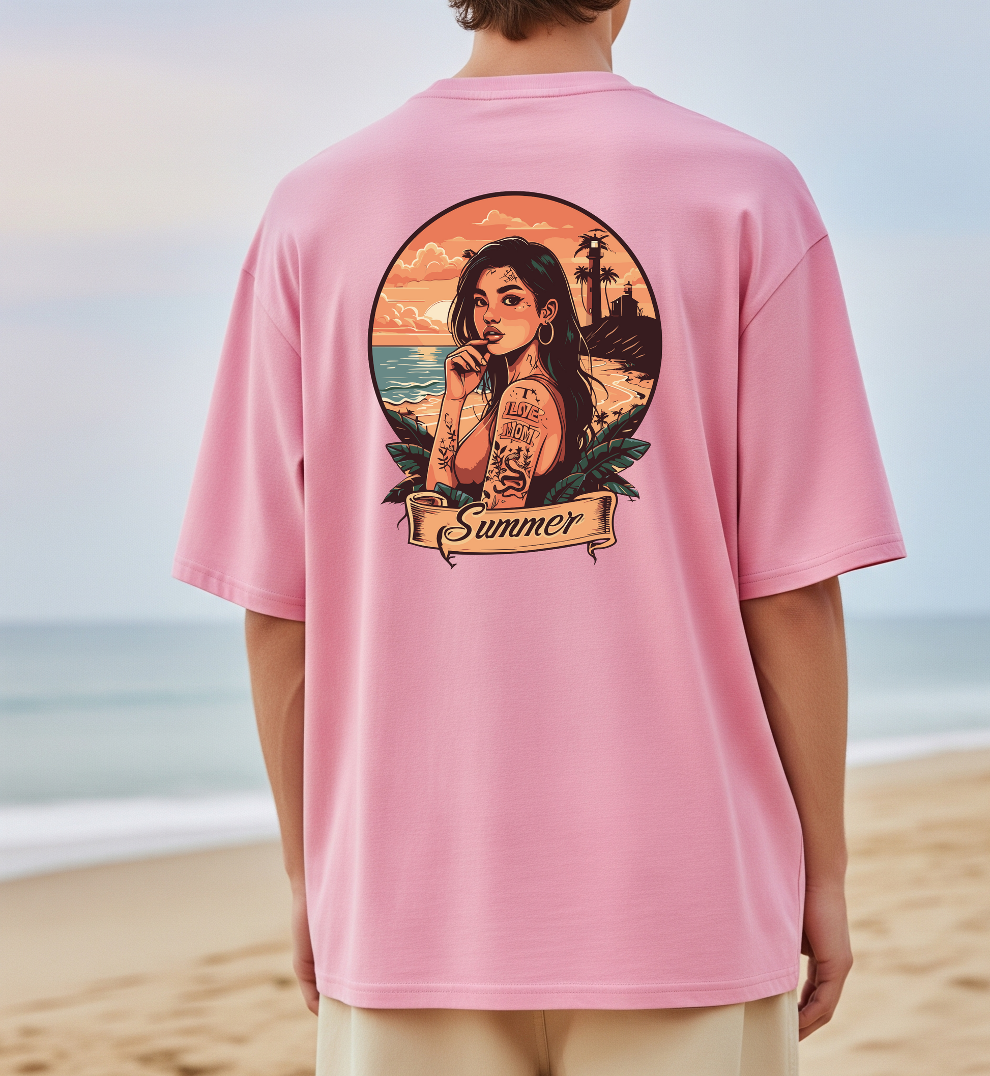 Summer Vibes | Men Oversized printed T-Shirt