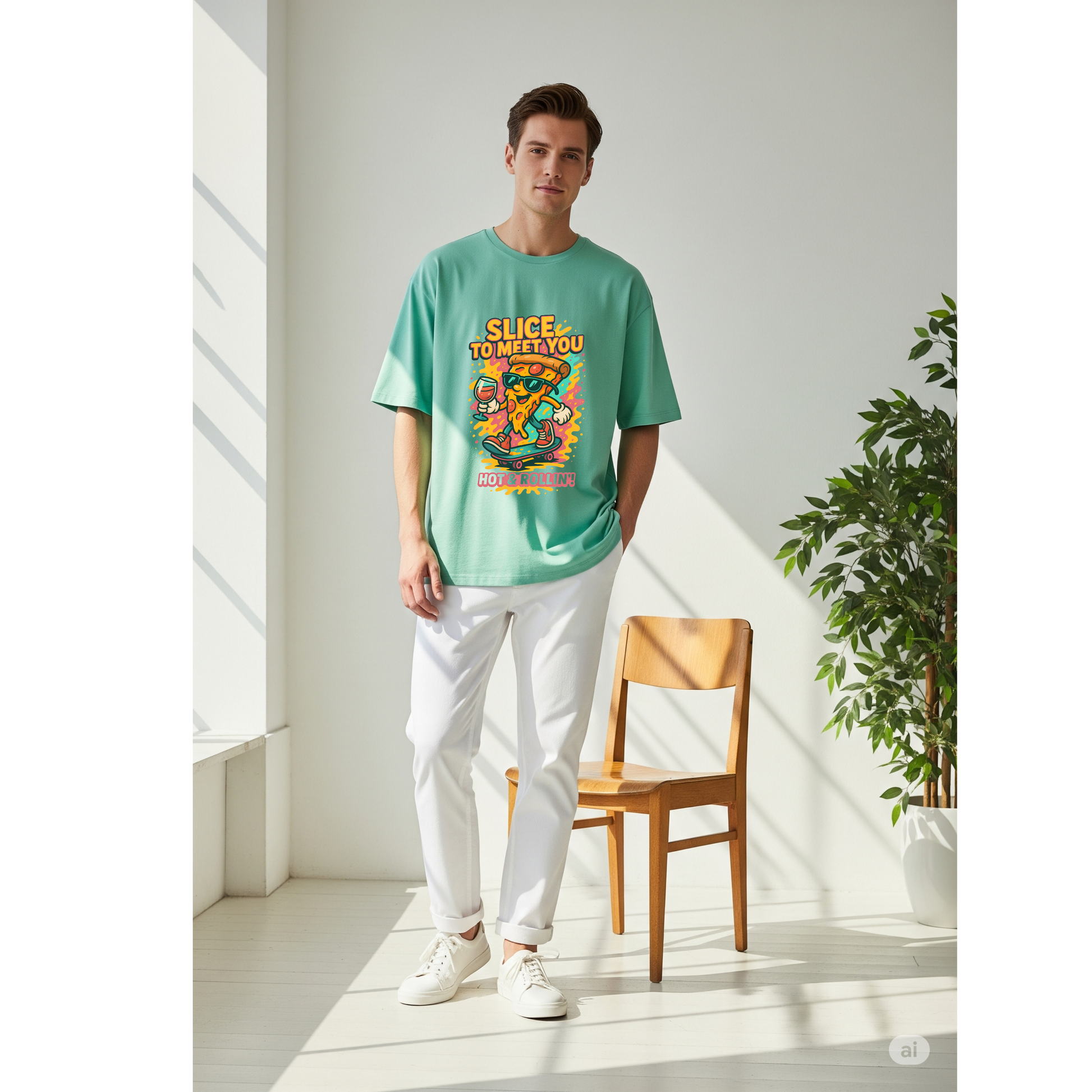 Cheesy Streetwear| Men's Classic Printed T-Shirt