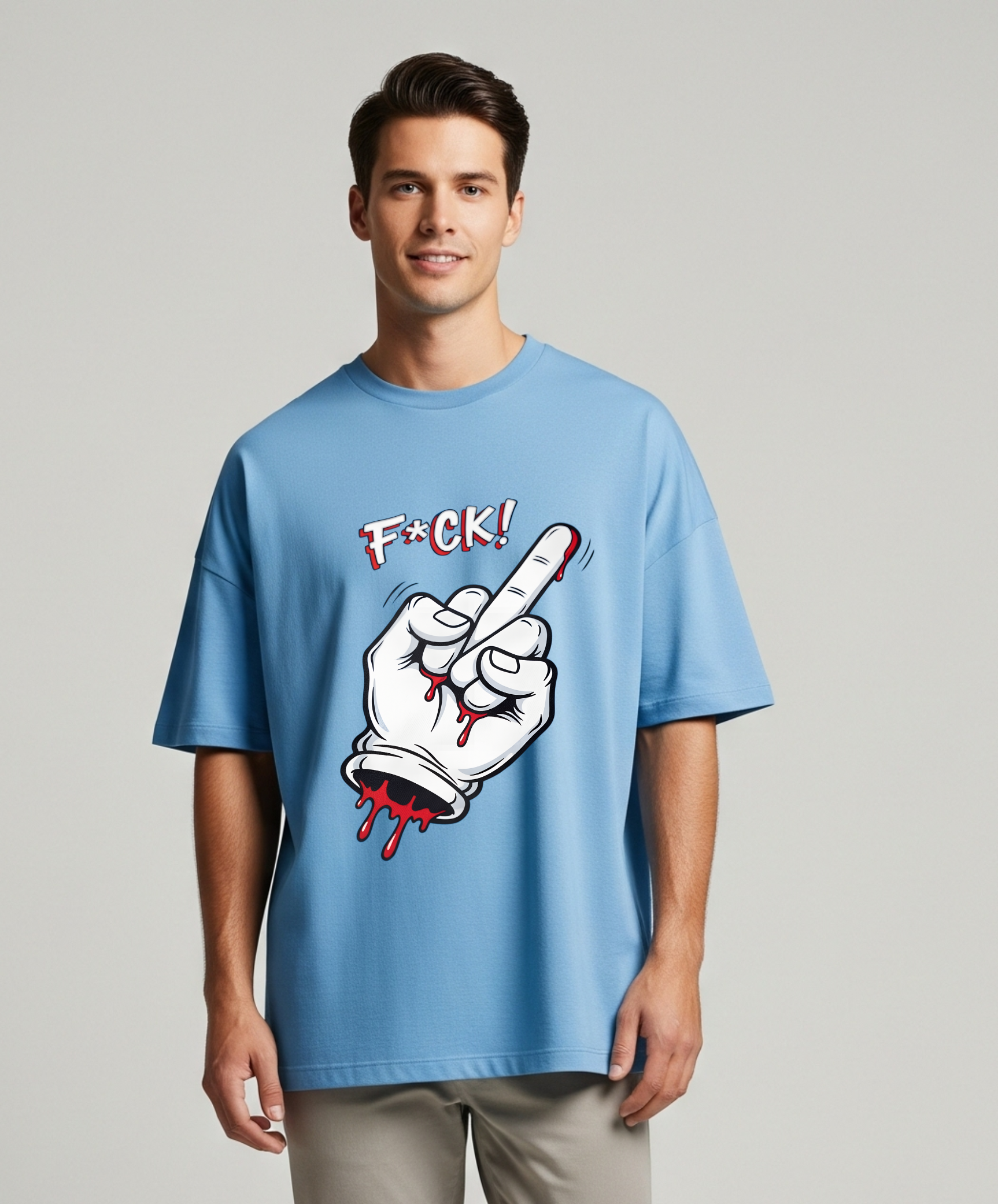 Fcuk | Men's Oversized Printed T-Shirt