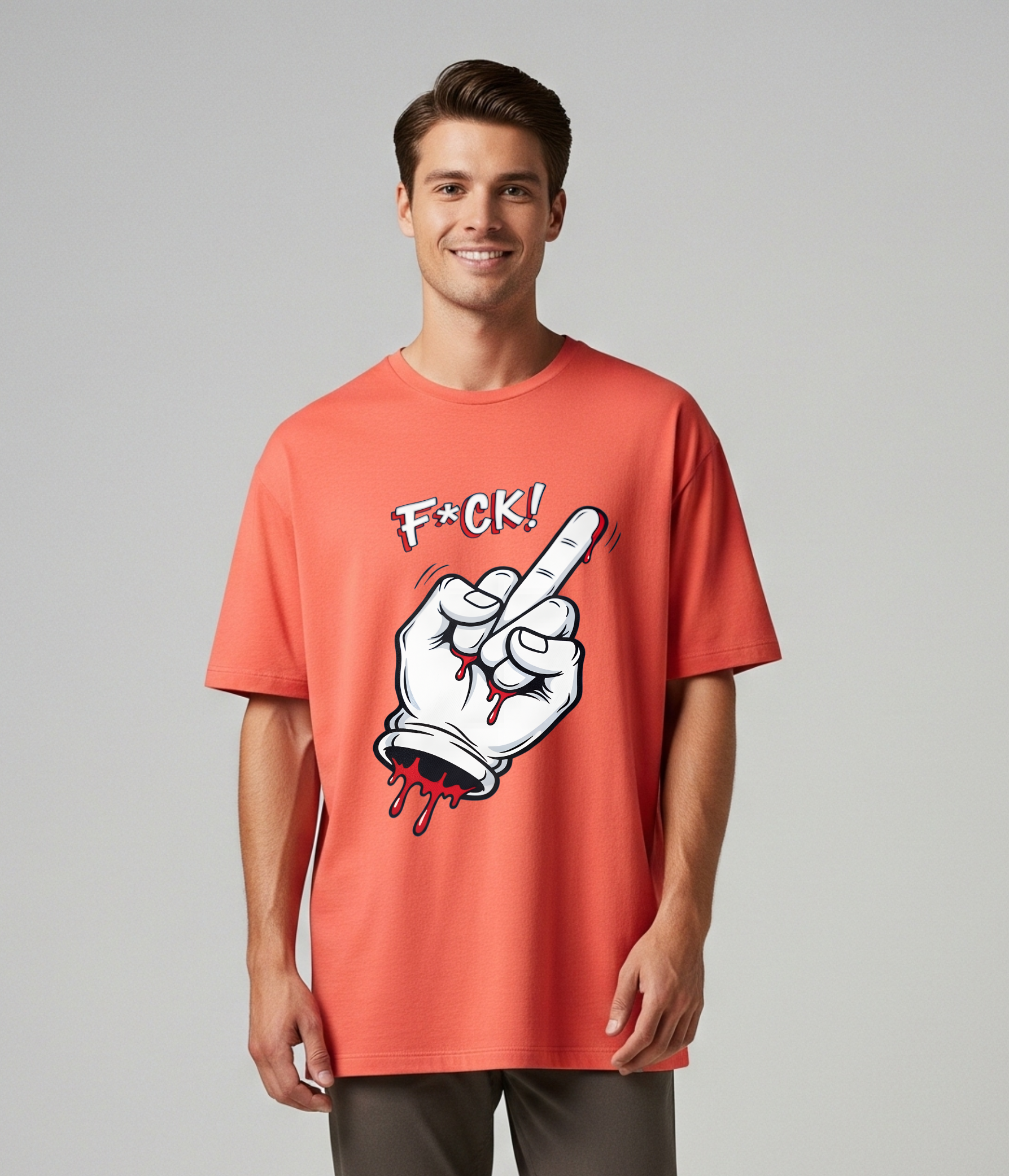 Fcuk | Men's Oversized Printed T-Shirt