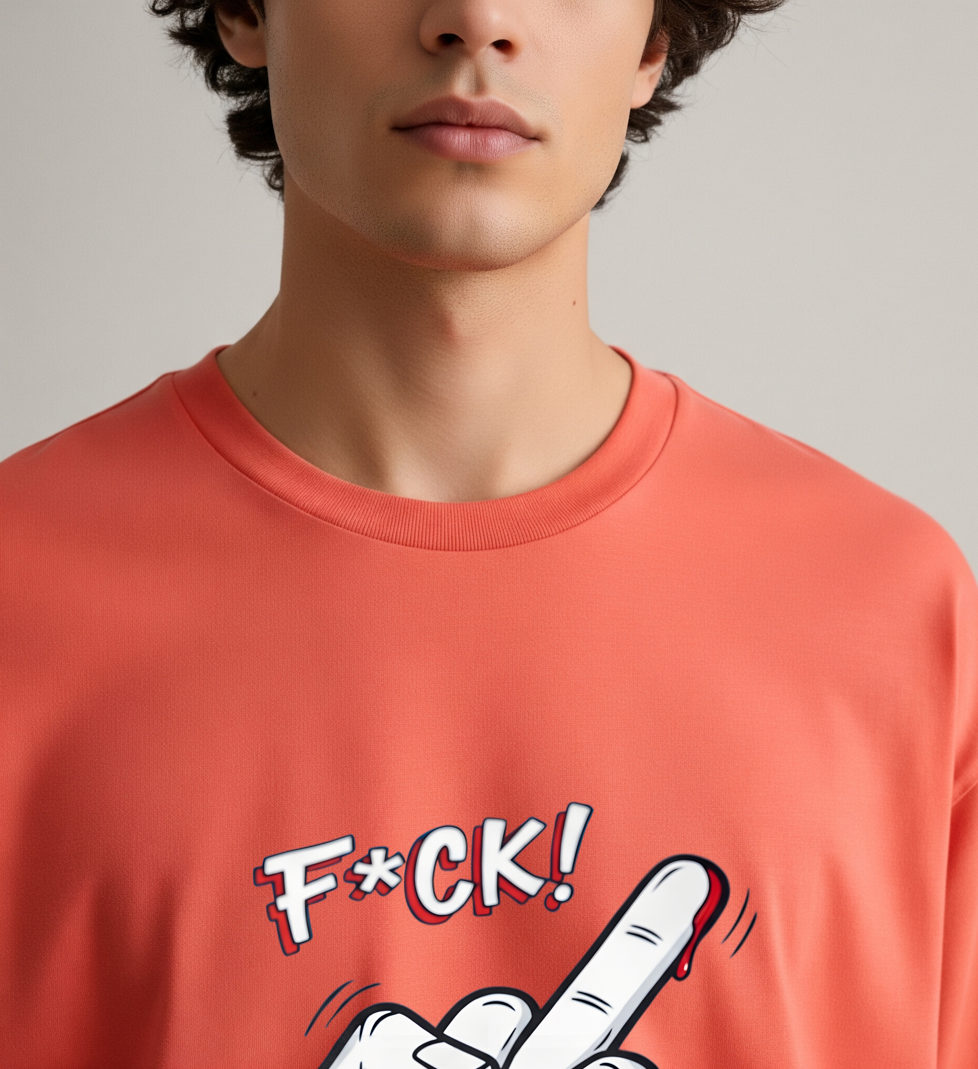 Fcuk | Men's Oversized Printed T-Shirt
